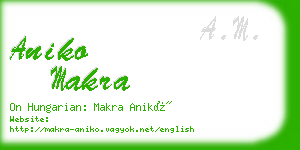 aniko makra business card